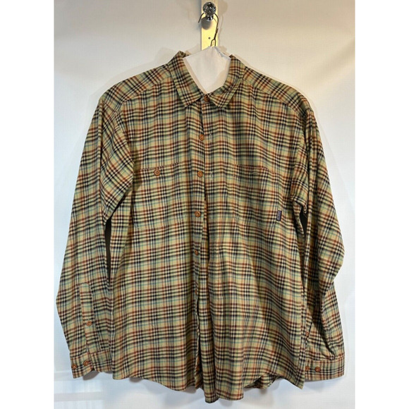 Patagonia Other - Patagonia Shirt Organic Cotton Blend Button Up Long Sleeve Plaid Mens Medium A48